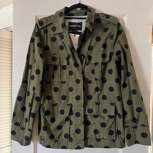 NWT Who What Wear polka dot army jacket, SZ S